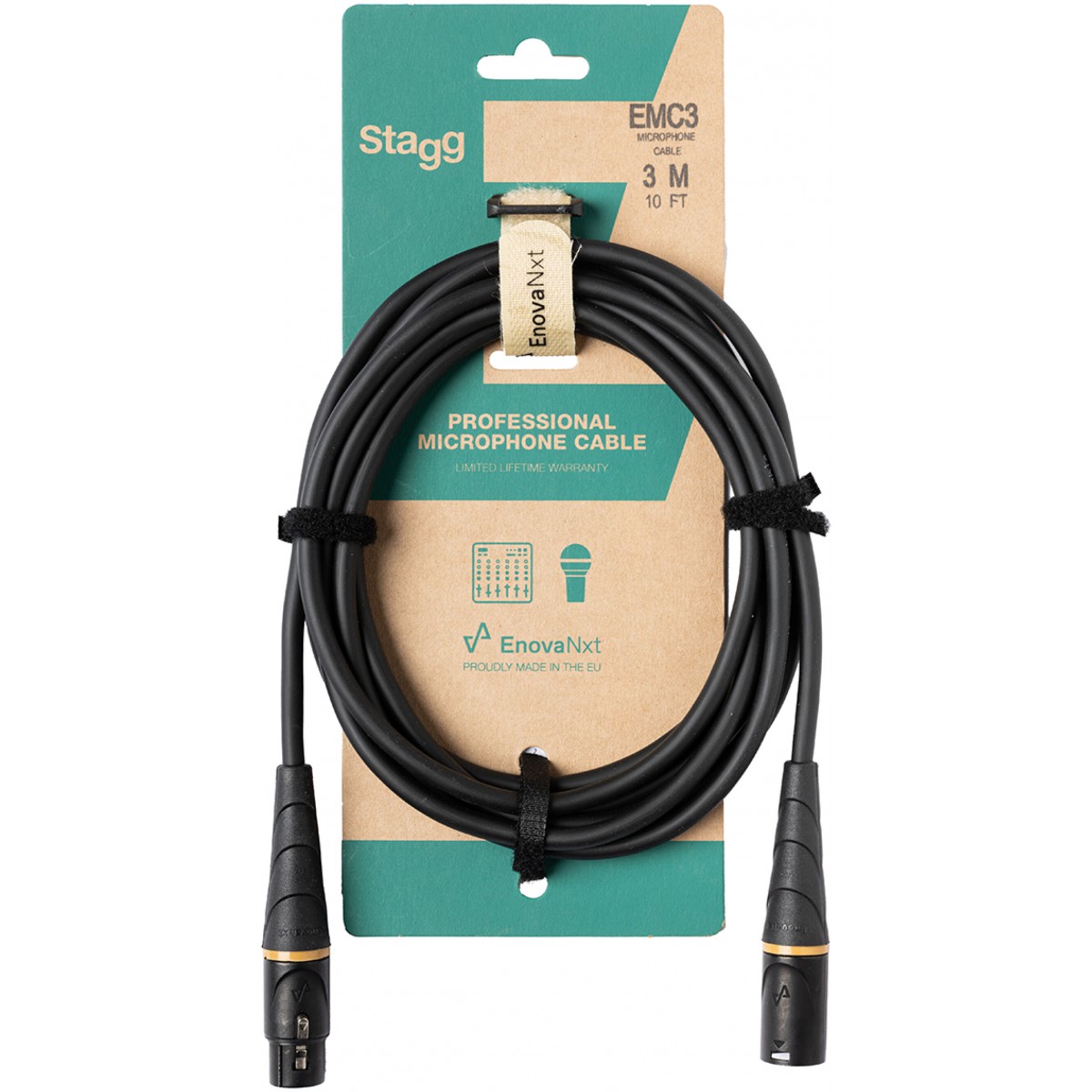 Fotografie Stagg EMC3, mikrofonní kabel XLR/XLR, 3m