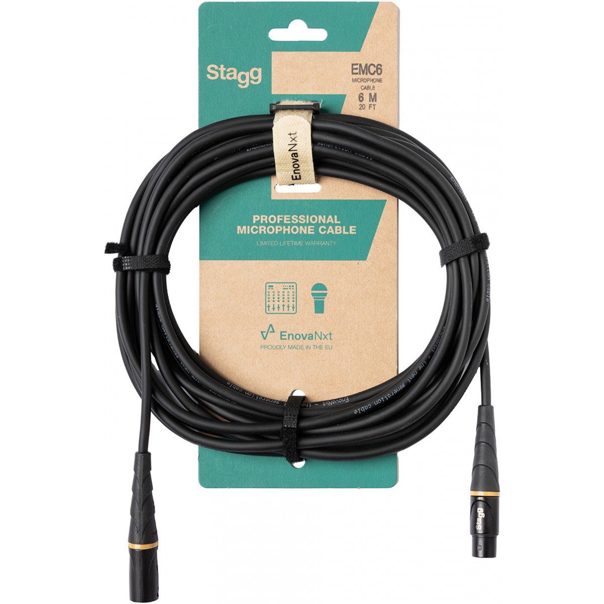 Fotografie Stagg EMC6, mikrofonní kabel XLR/XLR, 6m