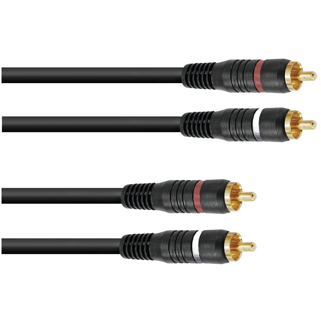 Fotografie Kabel CC-15, propojovací kabel 2x 2 RCA zástrčka HighEnd, 1,5m